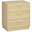 Chiffonnier 3 tiroirs rotin SAVANNAH effet bois clair