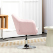 Fauteuil lounge design avec coussin ROSA lin rose