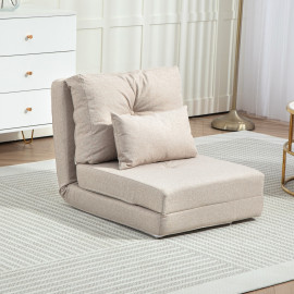 Fauteuil chauffeuse convertible NOA beige