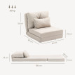 Fauteuil chauffeuse convertible NOA beige