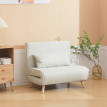 Fauteuil convertible avec coussin NAMI blanc cassé