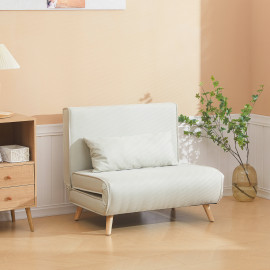 Fauteuil convertible avec coussin NAMI blanc cassé