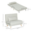Fauteuil convertible avec coussin NAMI blanc cassé