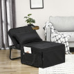 Fauteuil chaise longue lit MATTEO noire