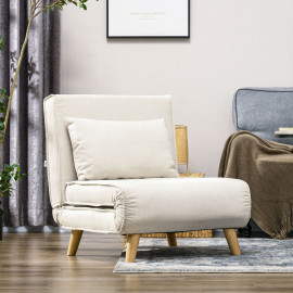 Fauteuil convertible SOA beige clair