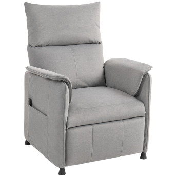 Fauteuil relax électrique inclinable LORENZO velours gris