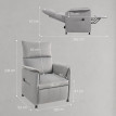 Fauteuil relax électrique inclinable LORENZO velours gris