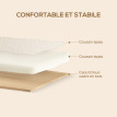Fauteuil style nordique effet laine bouclée MAUD crème