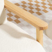 Fauteuil style nordique effet laine bouclée MAUD crème