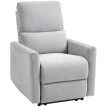 Fauteuil de relaxation inclinable ENZO lin gris clair