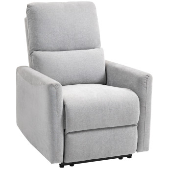 Fauteuil de relaxation inclinable ENZO lin gris clair