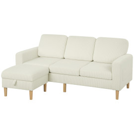 Canapé 3 places ZINO velours beige