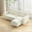 Canapé 3 places ZINO velours beige