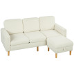 Canapé 3 places ZINO velours beige