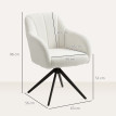 Fauteuil design ROGER effet laine bouclée blanche