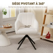 Fauteuil design ROGER effet laine bouclée blanche