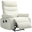 160 Fauteuil de massage inclinable chauffant VITTORIO blanc cassé