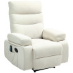 160 Fauteuil de massage inclinable chauffant VITTORIO blanc cassé