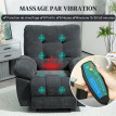 Fauteuil de massage chauffant FABRIZIO gris charbon