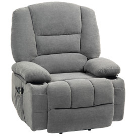 164 Fauteuil releveur électrique massant MASSIMO tissu gris foncé