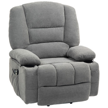 164 Fauteuil releveur électrique massant MASSIMO tissu gris foncé