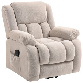 Fauteuil releveur massant inclinable ELEONORA beige