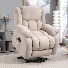 Fauteuil releveur massant inclinable ELEONORA beige