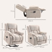 Fauteuil releveur massant inclinable ELEONORA beige