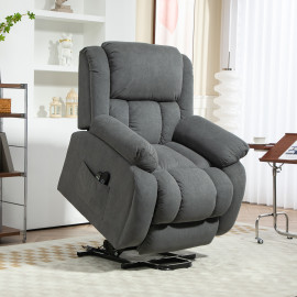Fauteuil releveur massant chauffant LORENZO gris