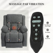 Fauteuil releveur massant chauffant LORENZO gris
