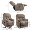Fauteuil releveur massant inclinable DONATELLA marron