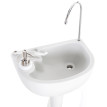 Évier à Main Portable Jardin Extérieur Camping CHIARA gris