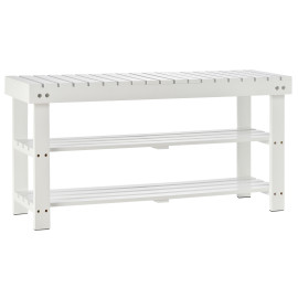 Banc à chaussures SOREN bois blanc