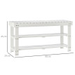 Banc à chaussures SOREN bois blanc