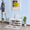 Banc à chaussures SOREN bois blanc