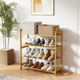 Étagère à chaussures 4 niveaux PABLO bambou naturel