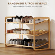 Étagère à chaussures EMILIO bambou naturel