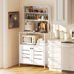 Meuble de cuisine avec multiprise PUNANI métal blanc