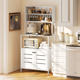 Meuble de cuisine avec multiprise PUNANI métal blanc