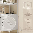 Meuble de cuisine avec multiprise PUNANI métal blanc