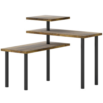 Etagère de cuisine à poser modulable HELVA marron et noir