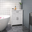 Meuble bas salle de bain 2 portes ELIANO blanc