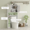 Meuble WC dessus toilettes 2 portes VINCENZO blanc