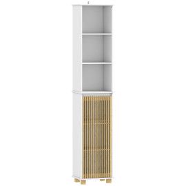 Colonne salle de bain LODOVICO bambou et blanc
