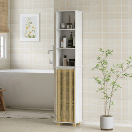 Colonne salle de bain LODOVICO bambou et blanc