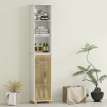 Colonne salle de bain LODOVICO bambou et blanc