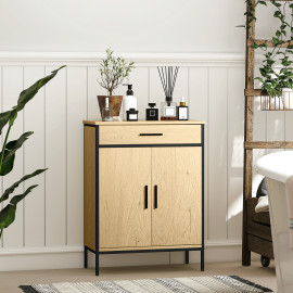 Armoire de salle de bains RUGGIERO aspect chêne