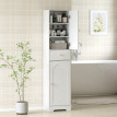 Colonne salle de bain design BIANKA blanche et or