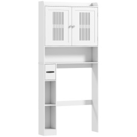 Meuble WC dessus de toilette LEANDRO blanc