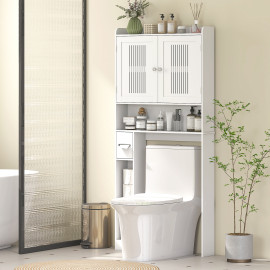 Meuble WC dessus de toilette LEANDRO blanc